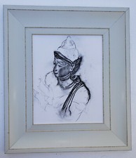 THE BUDDHA Staying Present with Mindfulness ORIGINAL CHARCOAL DRAWING picture