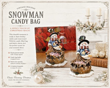 Kirkland Tinseltown Snowman Christmas Candy Dish Stardust Winter Collection VTG picture