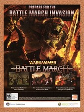 Warhammer Battle March Xbox Original 2007 Ad - Bandai Video Game Promo picture