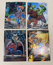 1992 Marvel Masterpieces Battle Spectra 4 Card Lot  HULK  SPIDER-MAN  WOLVERINE+ picture