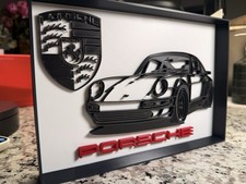 Porsche 3D Art Sign Wall Desk Decor Porsche Collector Fan Gift For Boyfriend picture