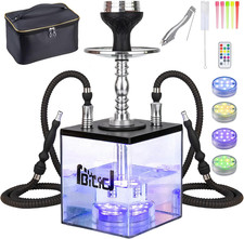 2 Hose Hookah Set - Portable Hookah Set with Everything Included - Durable Hooka picture