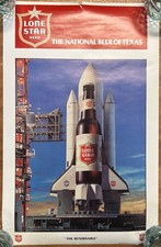Lone Star Beer  Space Shuttle The Returnable:  vintage advertising poster 18x28 picture