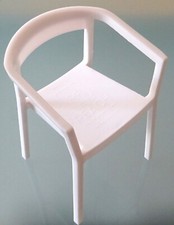 RESOL Miniature Dd, Beautiful CHAIR PEACH, WHITE, EXCELLENT, JOAN GASPAR like VITRA, RARE picture