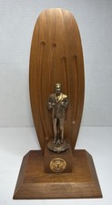 Vintage MCM Toastmasters International Trophy Wood Mid-Century Art Deco Rare picture