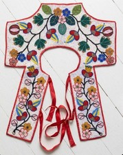 Handmade Ojibwe Beaded Yoke Collar Native American Powwow Regalia Women YK520 picture
