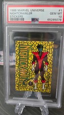 1986 Marvel Comic Images Stickers #1 Nightcrawler PSA 10 picture