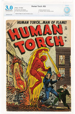 ⭐ HUMAN TORCH #36 CBCS 3.0 Golden Age ATLAS COMICS Carl Burgos Cover 1954 ⭐ picture