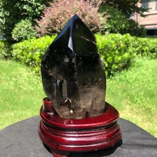 5.41LB Natural Smoky  Quartz Crystal Freeform Mineral Specimen Healing+stand picture