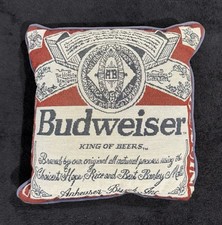 Vintage Budweiser King Of Beers Decorative Pillow Thick Material Size 13x13 picture