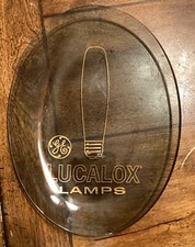 Vintage GE General Electric Lucalox Lamps Oval Glass Tray picture