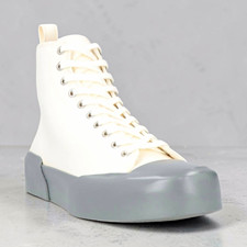 Jil Sander Unisex White/Gray High-Top Lace-Up Athletic Sneaker New w/Box picture