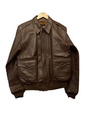 J.A.Dubow A-2/Made By Usa/Leather Jacket Blouson/40/Leather/Brw/Plain picture