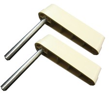 Bally Pinball Machine (Early) Flipper Bat & Shaft - White - Set of 2 picture