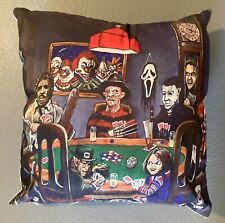 Halloween Horror Movie Poker Game PILLOW Night Villains Scary Decor NEW picture