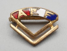 WWI AEF American Expeditionary Forces 1 Year Of Service Pin VERY RARE DESIGN picture