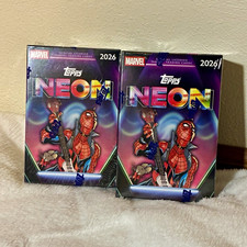 Topps 2026 NEON Marvel Trading Card Box Lot of 2 Sealed Spider-Man picture