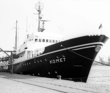 Vintage 1969 Ship Blueprint Komet German Research Vessel Plan picture