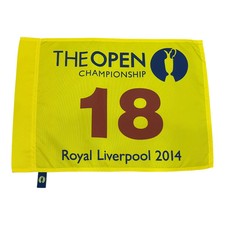 2014 British Open Royal Liverpool Unsigned Golf Pin Flag - Rory McIlroy Champion picture