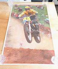 Vtg 1972 Suzuki Number 1 Roger DeCoster  Motocross Dirt Bike Poster Motorcycle  picture