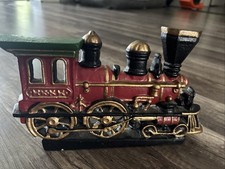 VINTAGE CAST IRON TRAIN DOORSTOP - 100% ORIGINAL picture