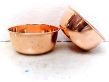 100% Copper Dish Serving Bowl Indian Katori Dessert Bowls 50 ML Approx, Pack 2 picture