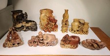 Vintage Carved Chinese Soap Stone Lot, 19-20th Century, Soapstone picture