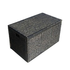 Chumdecor 30 Wicker Storage Trunk Blanket Basket Chest For Living Room Large picture