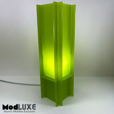 Stunning Lime Green Space Age Sculptural Modern Art Lamp Handmade 18
