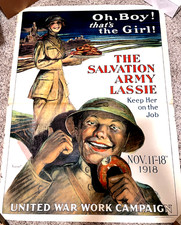 Original 1918 US WWI Rare “Salvation Army Lassie” Doughnut Girl United War Work picture