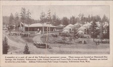Camp Roosevelt Yellowstone Park Wyoming WY Camps Co Tents Auto 1910s Postcard picture