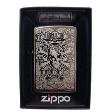 Zippo Harley-Davidson Logo & Skull High Polish Chrome 28229 picture