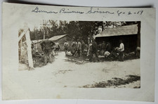 c1919 RPPC WWI German POW Camp Soissons France Handcuffed Prisoners Photo PC picture