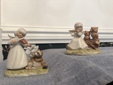 Pair of Vintage Bisque Porcelain Musical Angels picture