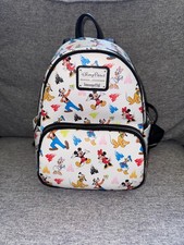 Disney Loungefly Mickey and Friends Mini BackPack RARE: Mickey & Minnie centered picture