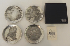 Box Of 4 Wendell August Forge Collectible Aluminum Coasters 4.5