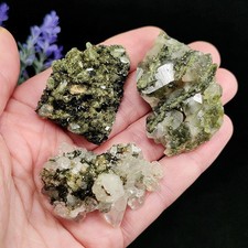 Forest Epidote, Turkish Epidote and Quartz Cluster Specimen picture