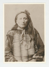 Short Bull Sioux Medicine Man B&W Postcard 1890 picture