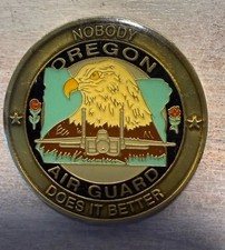 Portland Oregon Air National Guard Base 123rd Fighter Squadron Challenge Coin picture