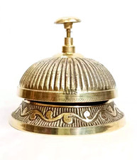 Handmade beautiful Desk Bell Antique Vintage Brass Hotel Service Ornate   gift picture