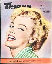 1953 Marilyn Monroe TEMPO Denmark Magazine No 45 Vintage Danish Hollywood Pin Up picture