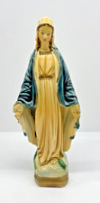 Vintage Virgin Mary Statute With Serpent at Feet  9.5 Inches Religious Catholic picture