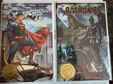 Superman 78 #1 Batman 89 #1 Mico Suayan Trade Variant Set Signed Vault COA picture