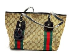 GUCCI GG canvas Sherry line tote bag brown Beige Women's Authentic picture