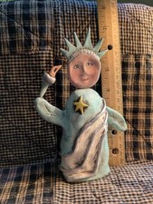 Lady Liberty Primitive Pumpkinseeds Folk Art Paper Mache 2000 One of a kind picture