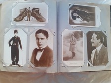 Antique Album with 287  Postcards of Film & Stage Actors -Early 20th Century picture