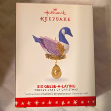 Hallmark Keepsake Six Geese-A-Laying Twelve Days of Christmas Ornament 2016 picture