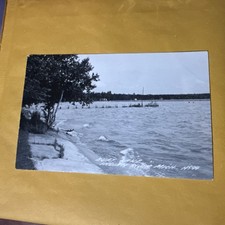 RPPC Burt Lake, Indian River MI Michigan Postcard picture