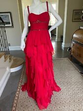 Roberto Cavalli Vintage Red Evening Dress with Jeweled Embellishments picture