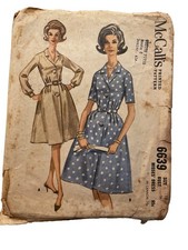 Vintage 1962 McCall’s 6639 Size 16 Bust 36 Cut &complete  picture